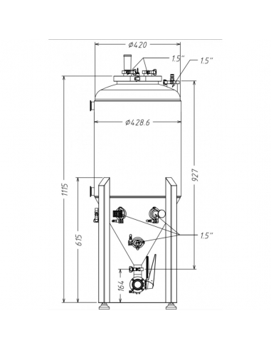 Brasser sa propre bière : Cuve de fermentation U80 Unitank - Brew Monk™ - 017.075.80
