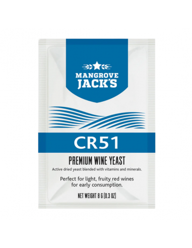 Brasser sa propre bière : Levure vin sèche CR51- 8 gr - 10646