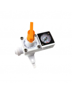 Brasser sa propre bière : Régulateur en ligne Duotight 6,35 mm avec manomètre intégré 0-150 psi (1/4") - KL26918