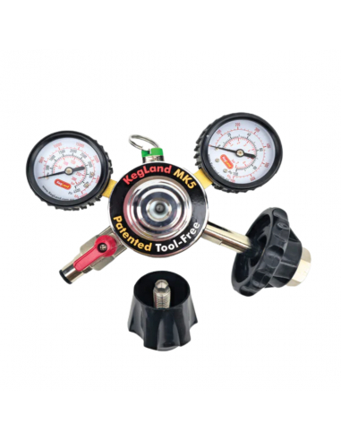 Brasser sa propre bière : Détendeur MK5 Gaz CO2 Double manomètre (soupape de sécurité 4,5 bar et manomètre 65 psi) - KL30670