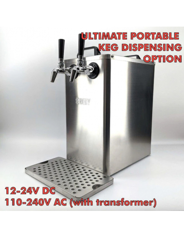 Brasser sa propre bière : Tireuse à bière froid sec de comptoir à double robinet (12 V/24 V/240 V) - KL18210 Brasser sa propre bière : Tireuse à bière froid sec de comptoir à double robinet (12 V/24 V/240 V) - KL18210