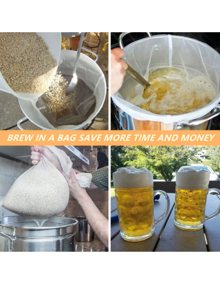 Brasser sa propre bière : Sac de brassage filtrant "Brew Bag" Universel 30 X 30 cm - CHN-010 Brasser sa propre bière : Sac de brassage filtrant "Brew Bag" Universel 30 X 30 cm - CHN-010