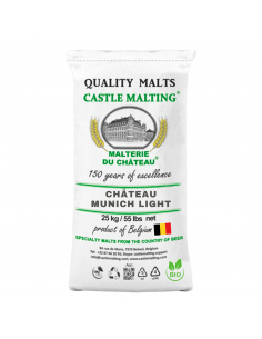 Brasser sa propre bière : Malt Château Munich Light Biologique 15 EBC - 25kg - MM15BIOS25