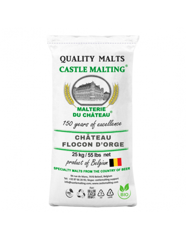 Brasser sa propre bière : Malt Château Chit Barley Biologique Flakes (Orge flocons bio) 3–7 EBC - 20kg - MCHFLORBIOS2