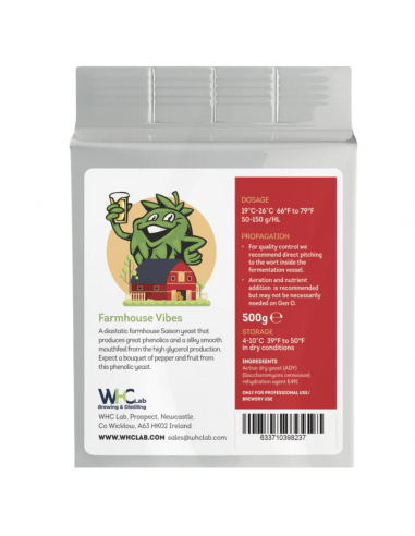 Brasser sa propre bière : Farmhouse Vibes - Levure de saison diastatique - Déshydratée WHC Lab - 62.013